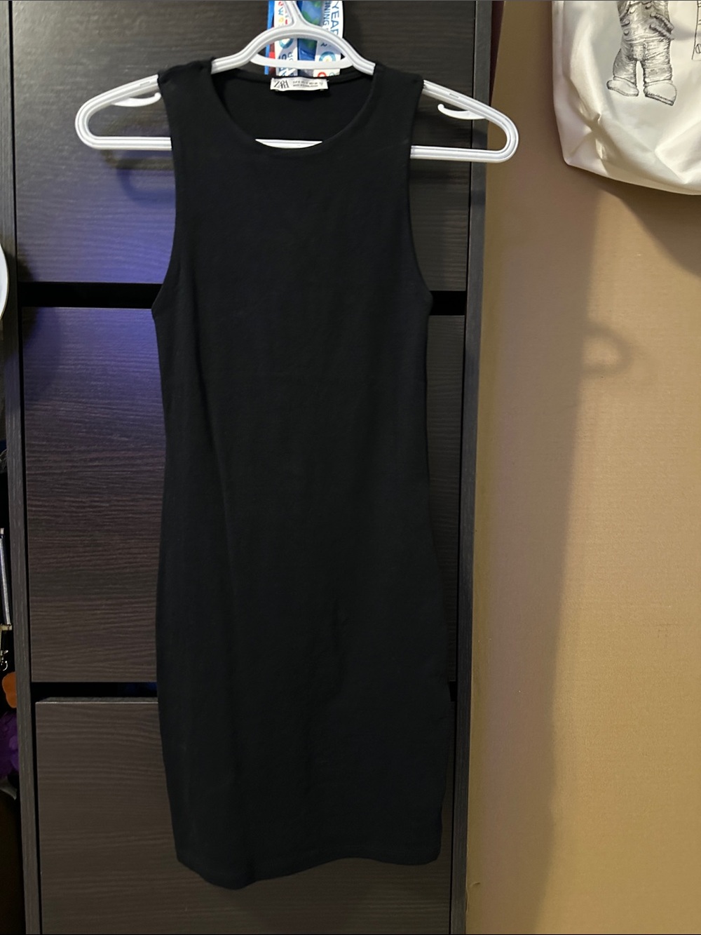 Zara Black Sleeveless Mini Bodycon Dress